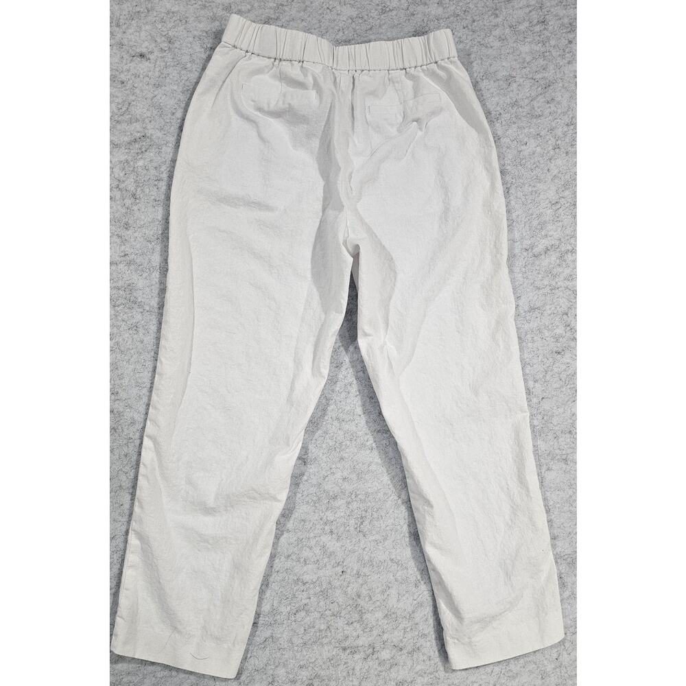 J.Crew Linen-Cotton Blend Cropped Sailor Pant, White, Women Sz 8, New - Picture 2 of 11